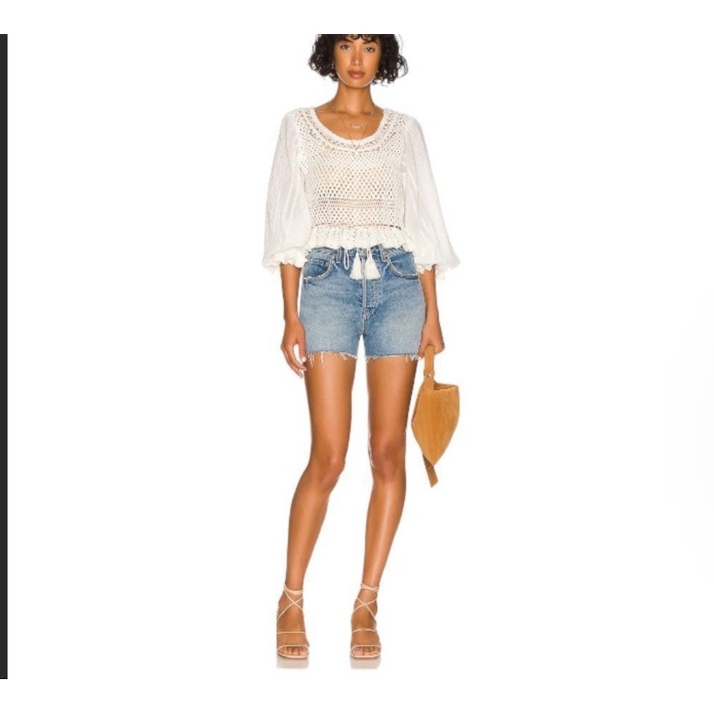 Free People Megan Crochet Top.